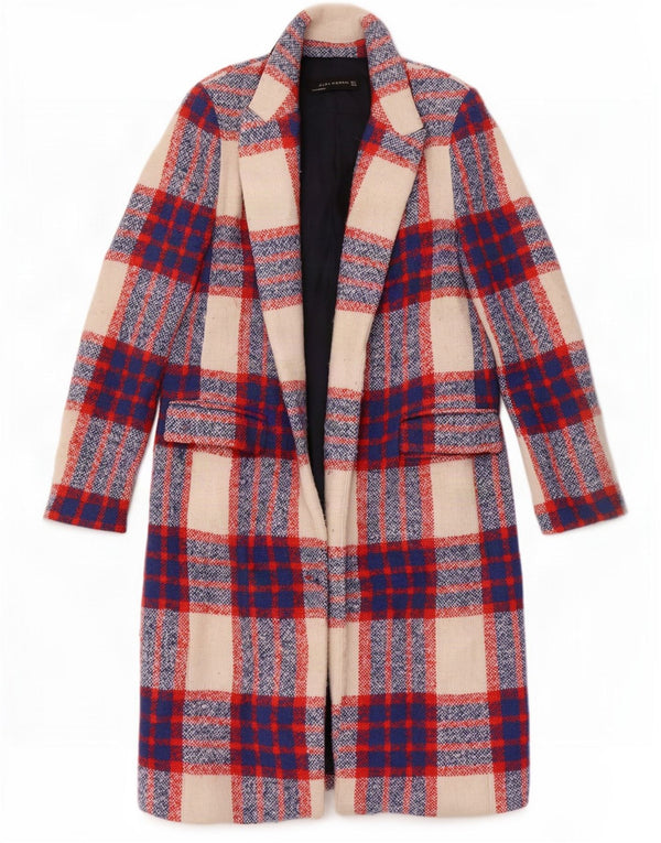 Zara Γυναικείο Ανοιχτό Πανωφόρι UK 10 Μικρό Πολύχρωμο Καρό Ακρυλικό