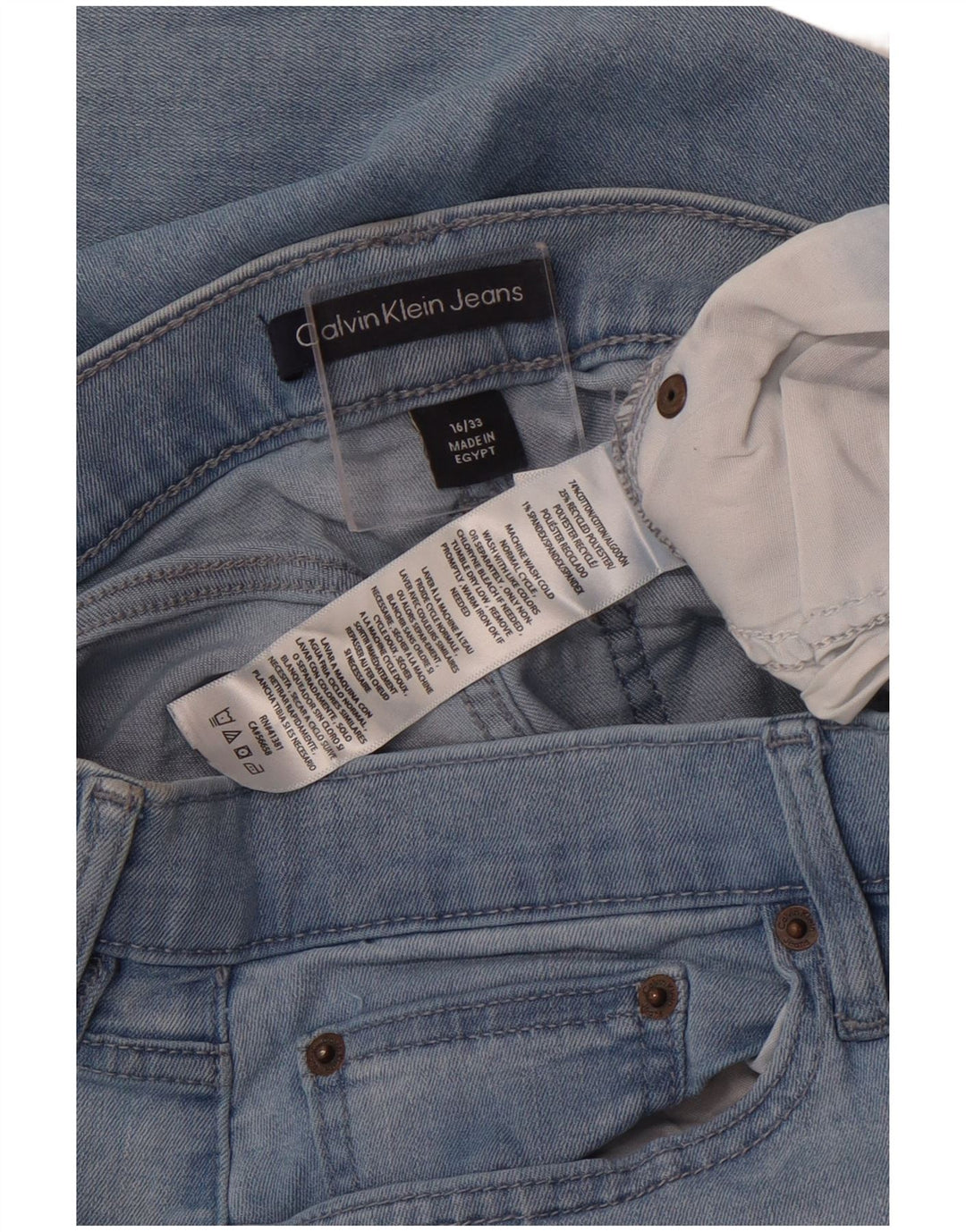 Calvin Klein Γυναικείο Crop Slim Τζιν US 16 Large W33 L26 Μπλε βαμβακερό