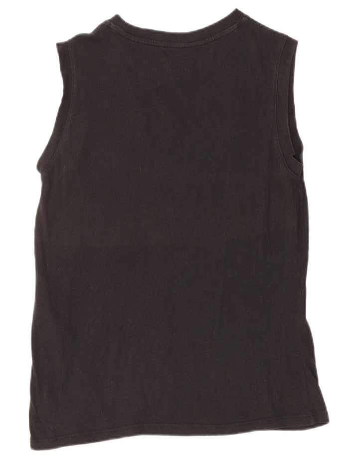 LEVI'S Womens Graphic Vest Top UK 10 Small Black Cotton
