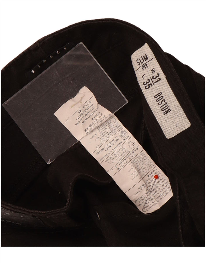 Sisley Ανδρικό Boston Slim Jeans W31 L35 Μαύρο βαμβακερό