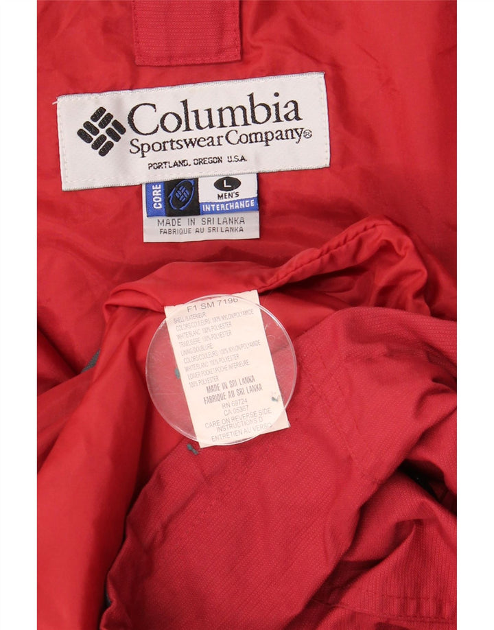 Ανδρικό μπουφάν COLUMBIA Loose Fit Windbreaker UK 40 Large Red Colourblock