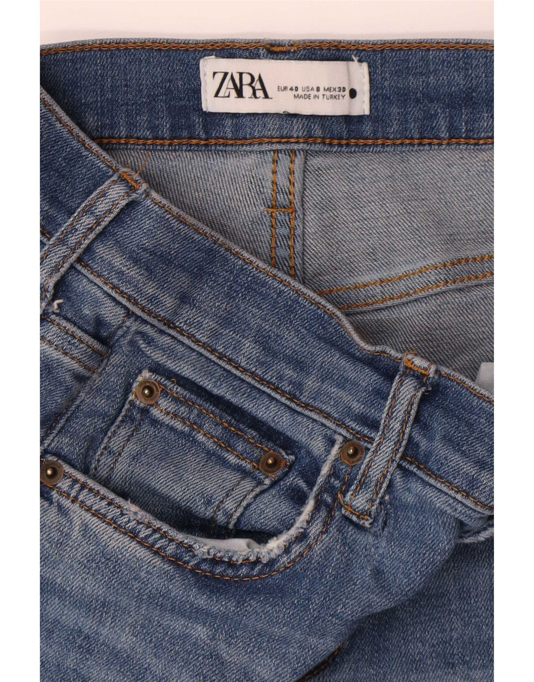 Zara Γυναικείο Straight Jeans EU 40 Medium W30 L27 Blue