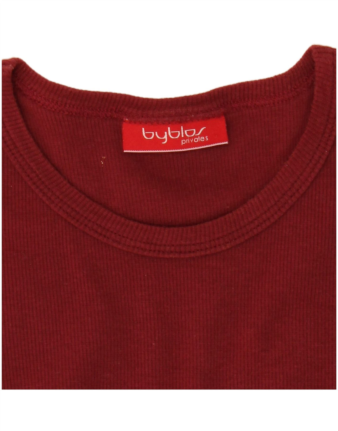 BYBLOS Womens T-Shirt Top UK 8 Small Burgundy