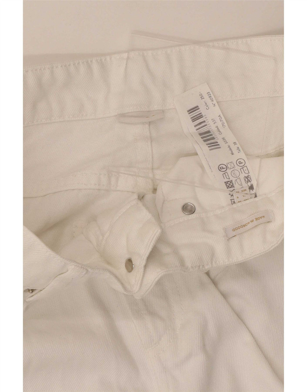Massimo Dutti Γυναικείο Loose Jeans EU 38 Small W28 L31 Λευκό