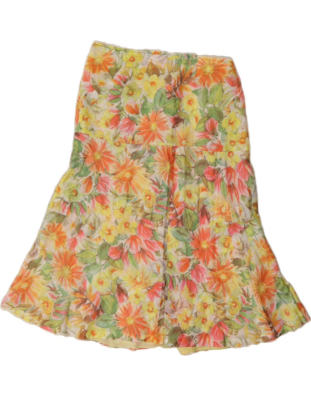 VINTAGE Womens A-Line Skirt W28 Medium  Multicoloured Floral Vintage Vintage and Second-Hand Vintage from Messina Hembry 