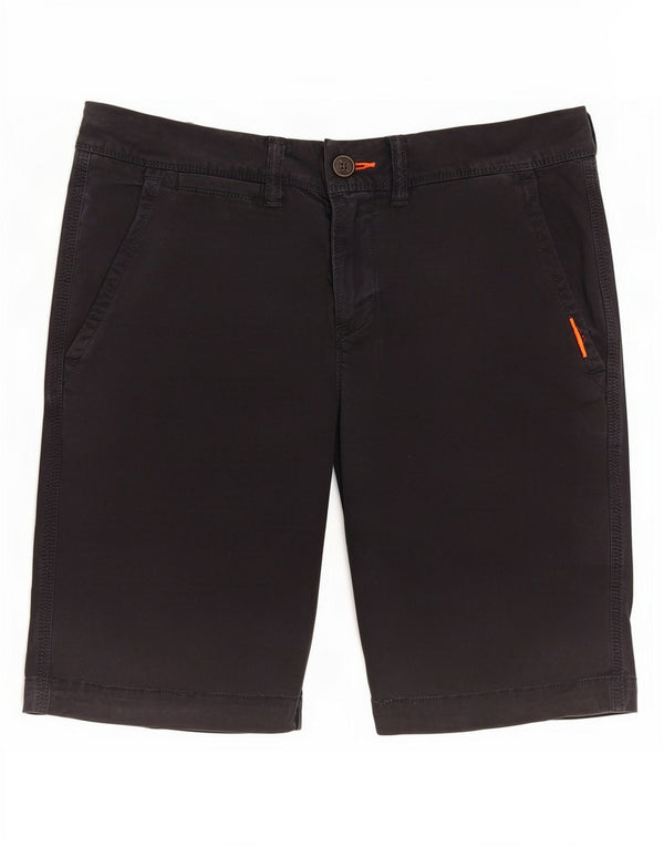 Ανδρικό σορτς Chino Superdry Slim Fit W30 Μεσαίο μαύρο βαμβακερό