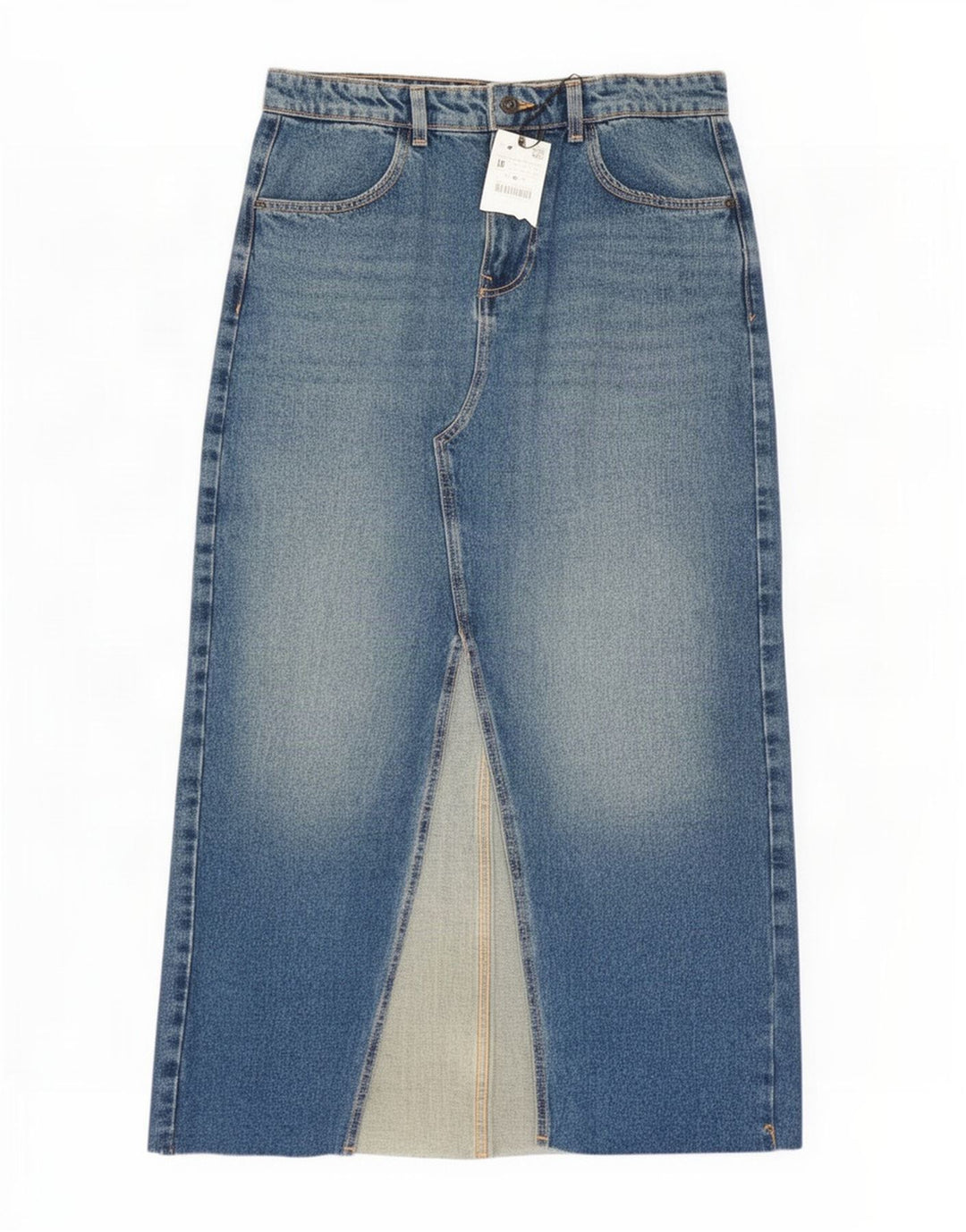 Zara Γυναικεία Maxi Τζιν Φούστα Medium W28 Μπλε Βαμβακερή