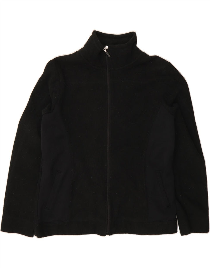 IZOD Womens Fleece Jacket UK 12 Medium Black Polyester Vintage Izod and Second-Hand Izod from Messina Hembry 