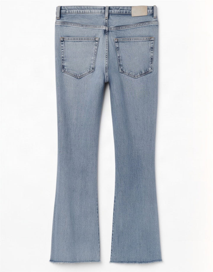 Zara Γυναικεία Distressed Flared Jeans EU 40 Medium W30 L27 Blue Cotton