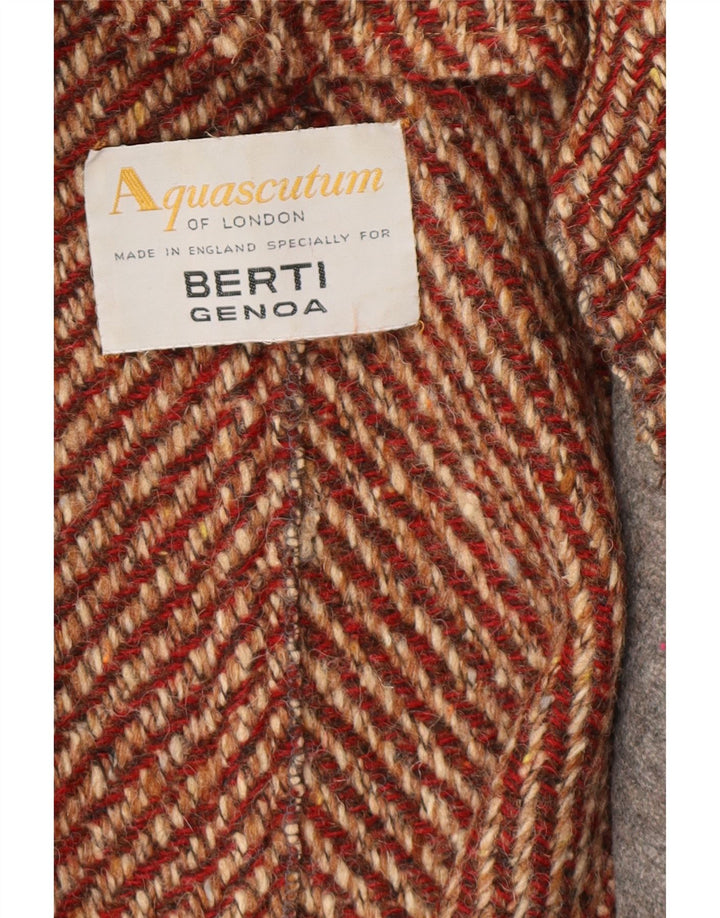 AQUASCUTUM Γυναικείο Πανωφόρι UK 12 Μεσαίο Κόκκινο Μάλλινο Κλασικό