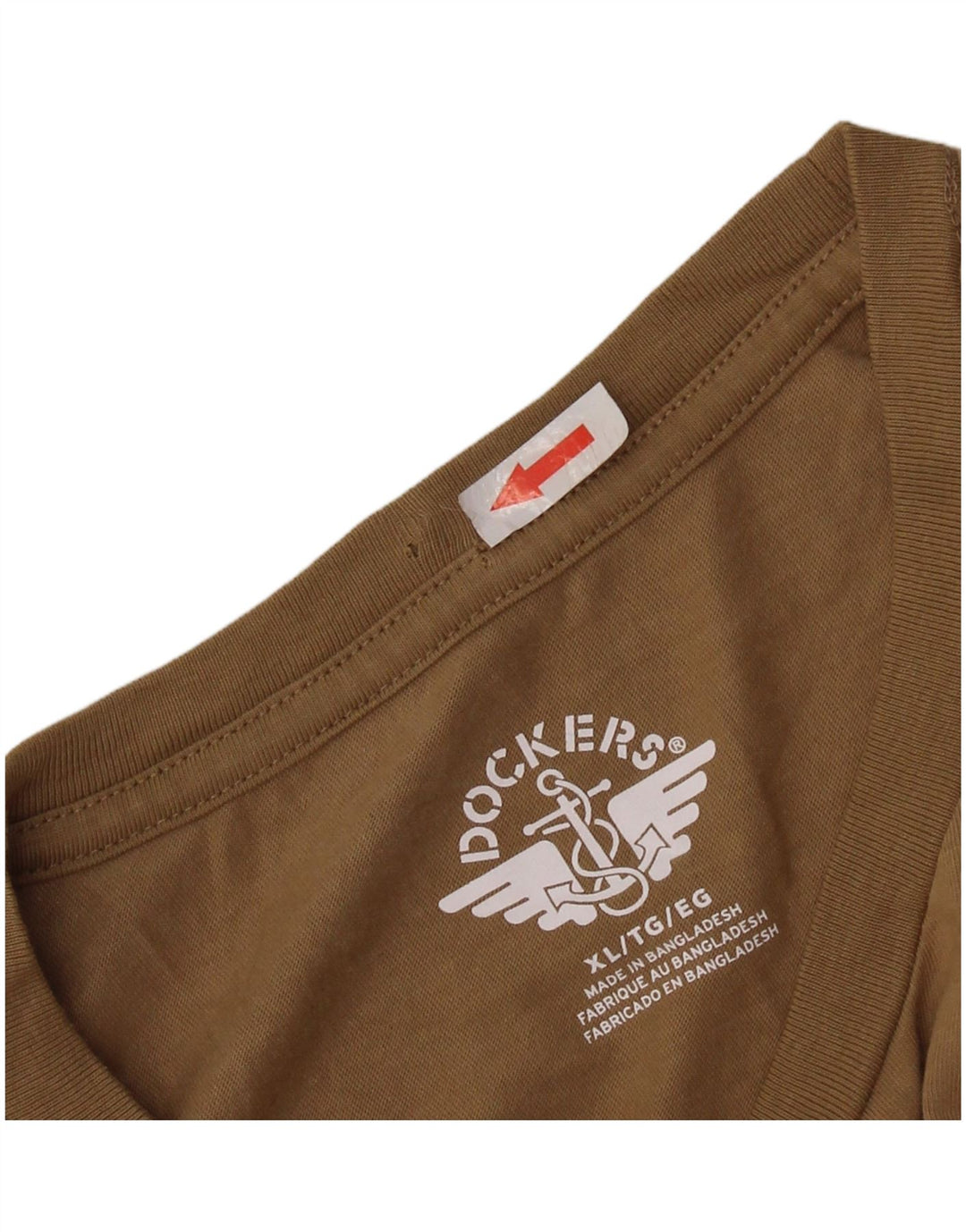 Ανδρικό γραφικό μπλουζάκι Dockers Top XL καφέ βαμβακερό