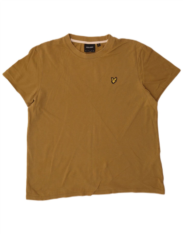 Ανδρικό T-Shirt LYLE & SCOTT Top Large Khaki Cotton