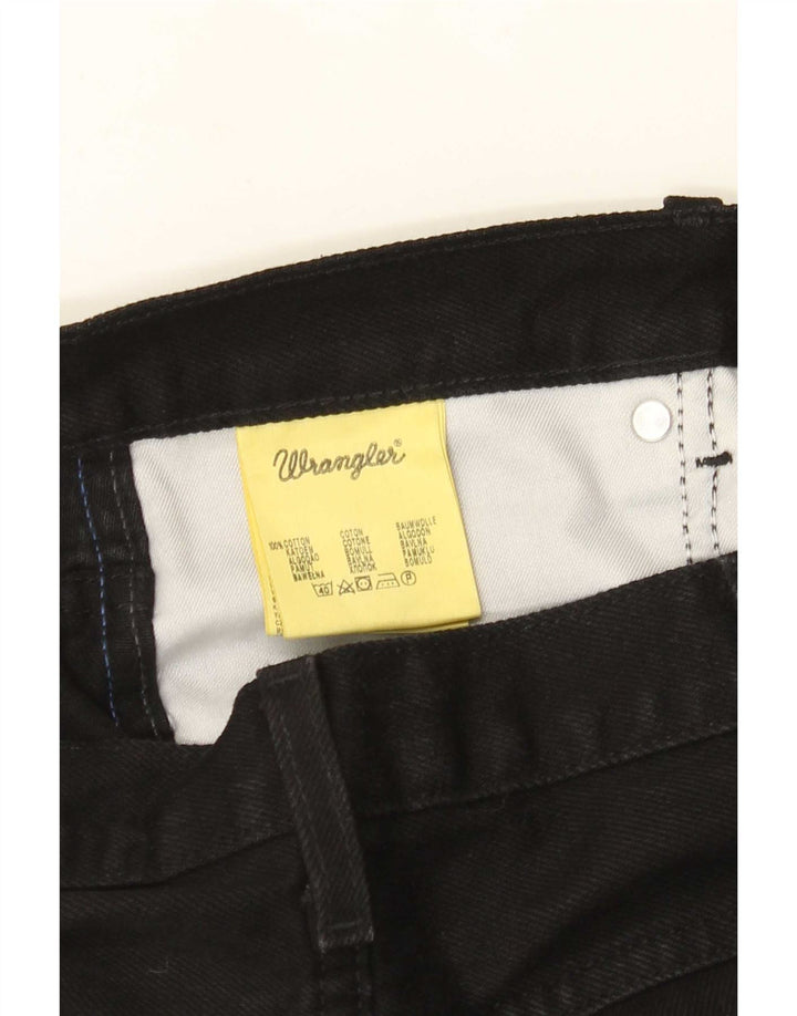 Ανδρικό τζιν κανονικό ίσιο Wrangler W38 L32 Μαύρο βαμβακερό