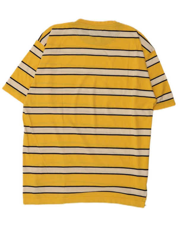 Ανδρικό T-Shirt Massimo Dutti Top XL Κίτρινο ριγέ