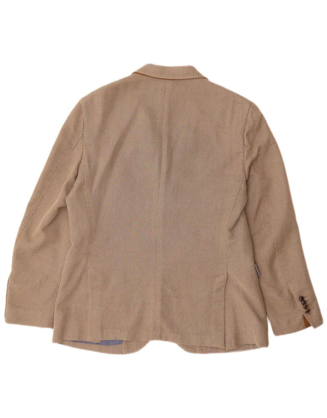 Massimo Dutti Ανδρικό πλεκτό μπουφάν μπλέιζερ με 2 κουμπιά EU 52 Μεγάλο μπεζ βαμβακερό