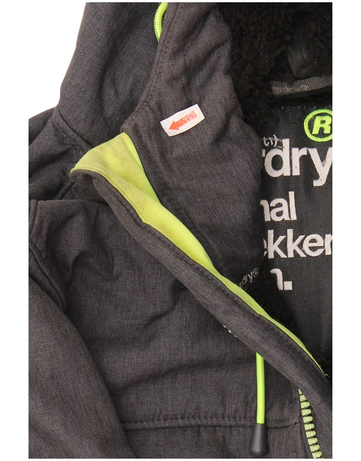 Superdry Γυναικείο Windtrekker Windbreaker Jacket UK 16 Large Grey Polyester