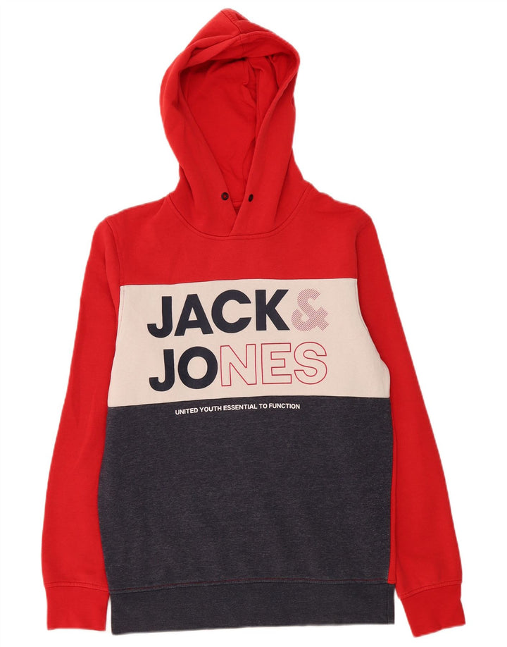 Jack & Jones Ανδρικό γραφικό τζούμπερ με κουκούλα Μικρό πολύχρωμο Colourblock