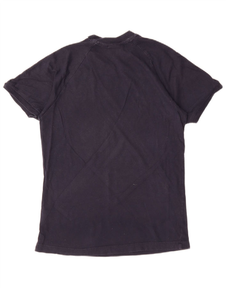 Γυναικείο γραφικό μπλουζάκι ADIDAS Top UK 10 Small Navy Blue από βαμβάκι