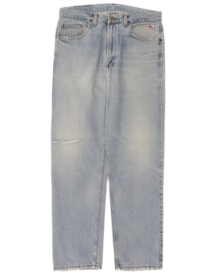 Ανδρικό Roy Rogers Distressed Straight Jeans W34 L33 Μπλε