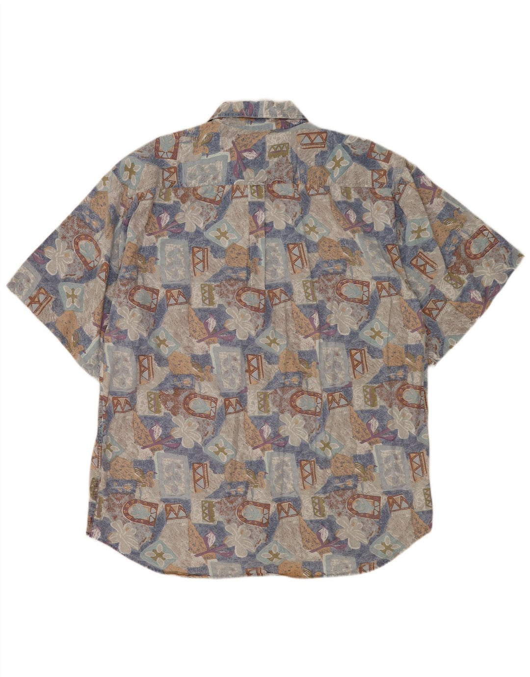 Ανδρικό κοντομάνικο πουκάμισο FILA 2XL πολύχρωμο φλοράλ βαμβακερό