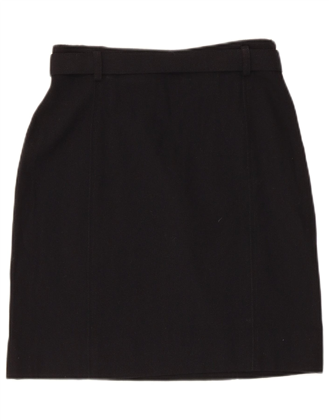 Vintage Γυναικεία ίσια Φούστα IT 42 Medium W26 Μαύρη Μάλλινη