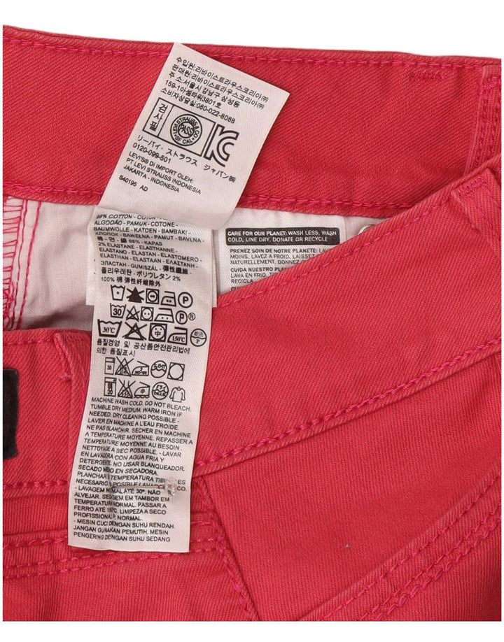 Γυναικείο Levi's Capri Jeans US 4 Small W27 L20 Ροζ Βαμβακερό