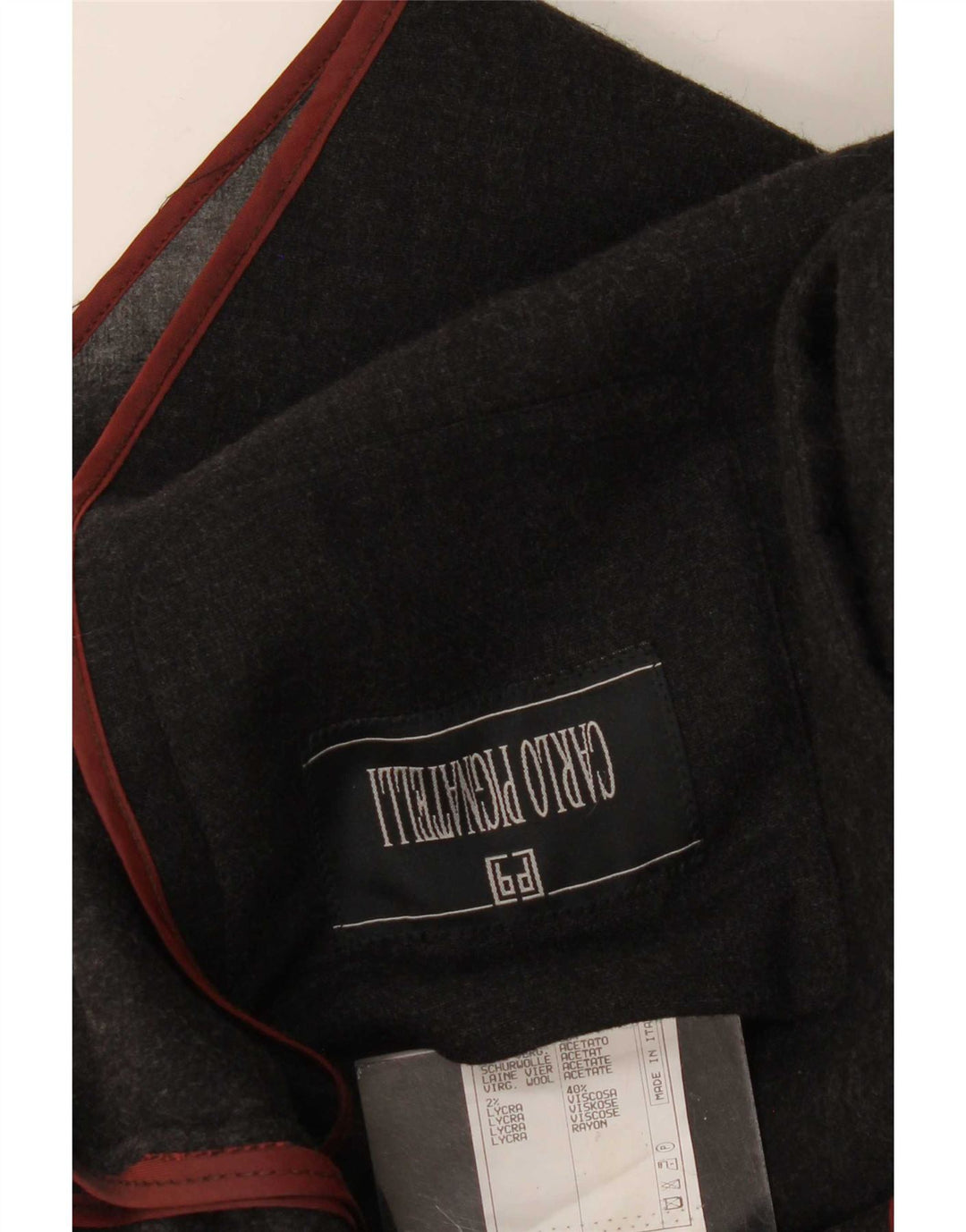 Carlo Pignatelli Ανδρικό σακάκι με 4 κουμπιά UK 36 Small Black Wool