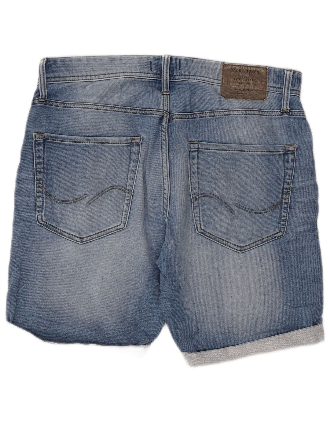 Jack & Jones Ανδρικό τζιν σορτς με κανονική εφαρμογή μεσαίο W32 μπλε βαμβακερό