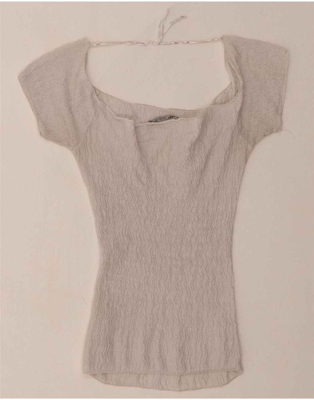 ZARA Womens Blouse Top UK 8 Small Grey