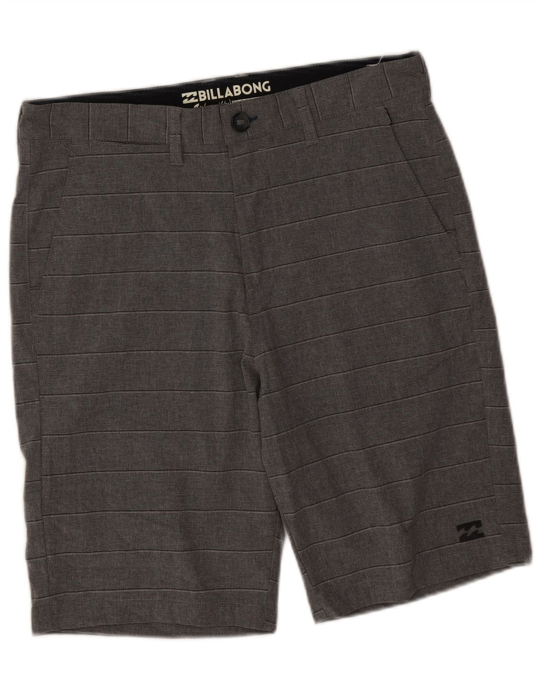 Ανδρικό σορτς Chino Billabong W31 με μεσαίο γκρι ριγέ πολυεστέρα