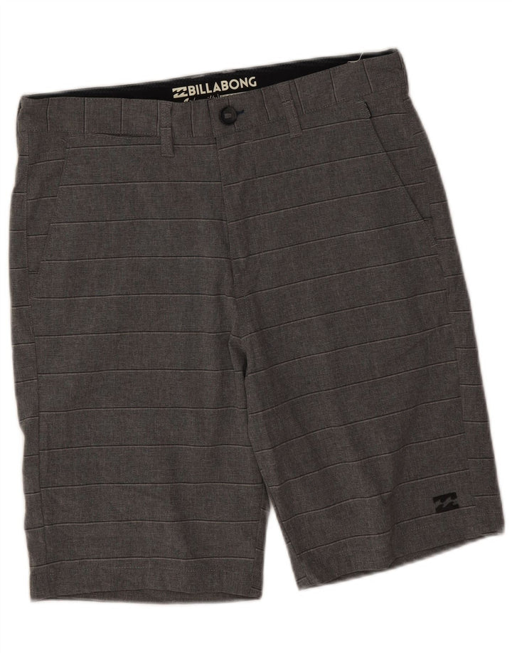 Ανδρικό σορτς Chino Billabong W31 με μεσαίο γκρι ριγέ πολυεστέρα