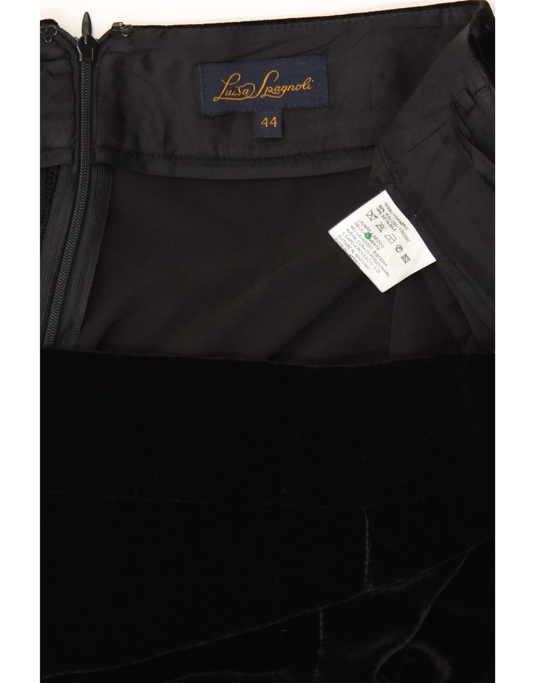 LUISA SPAGNOLI Γυναικείο Velvet Casual Παντελόνι IT 44 Medium W34 L31 Μαύρο