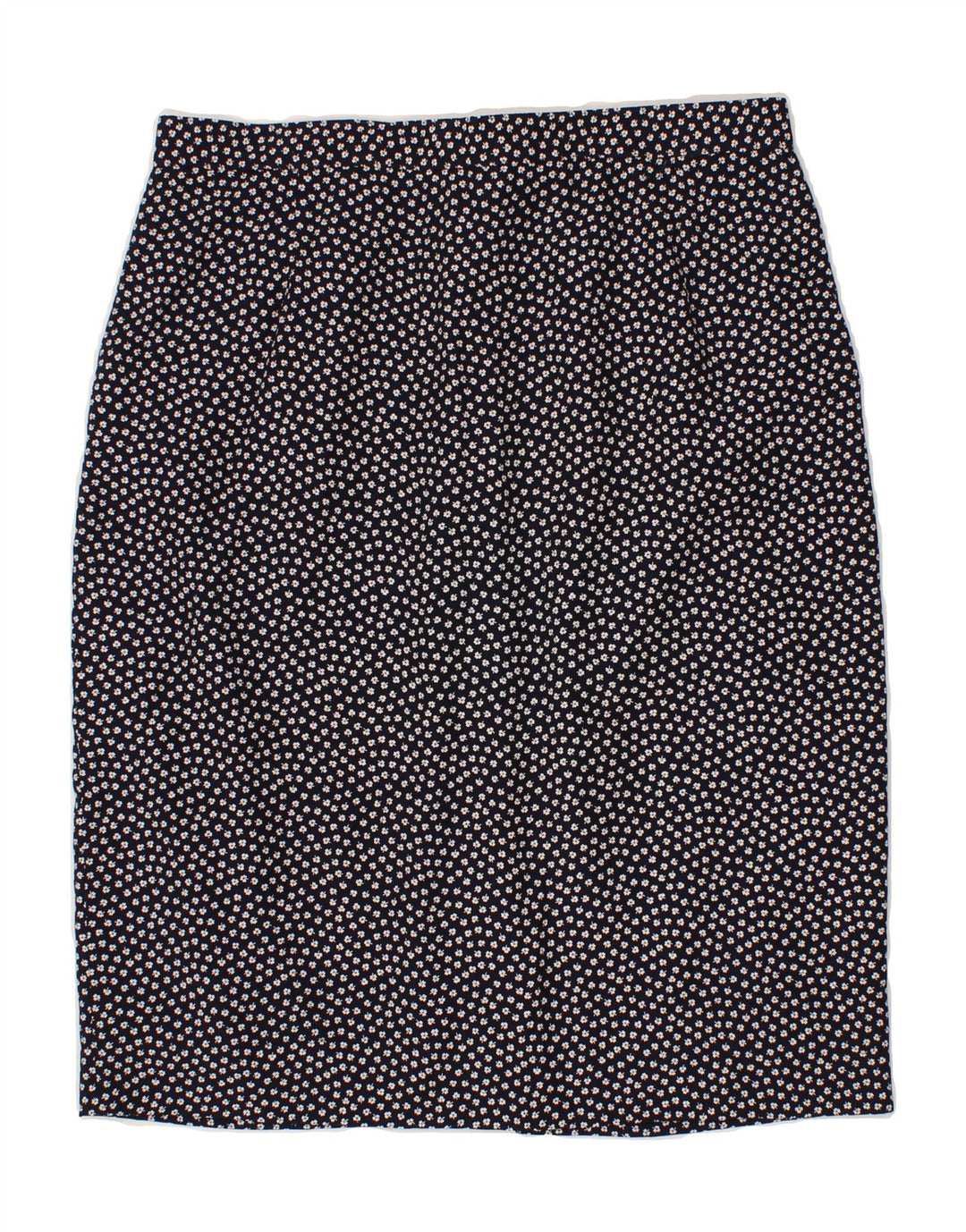 VINTAGE Womens Pencil Skirt W30 Medium Navy Blue Floral Vintage Vintage and Second-Hand Vintage from Messina Hembry 