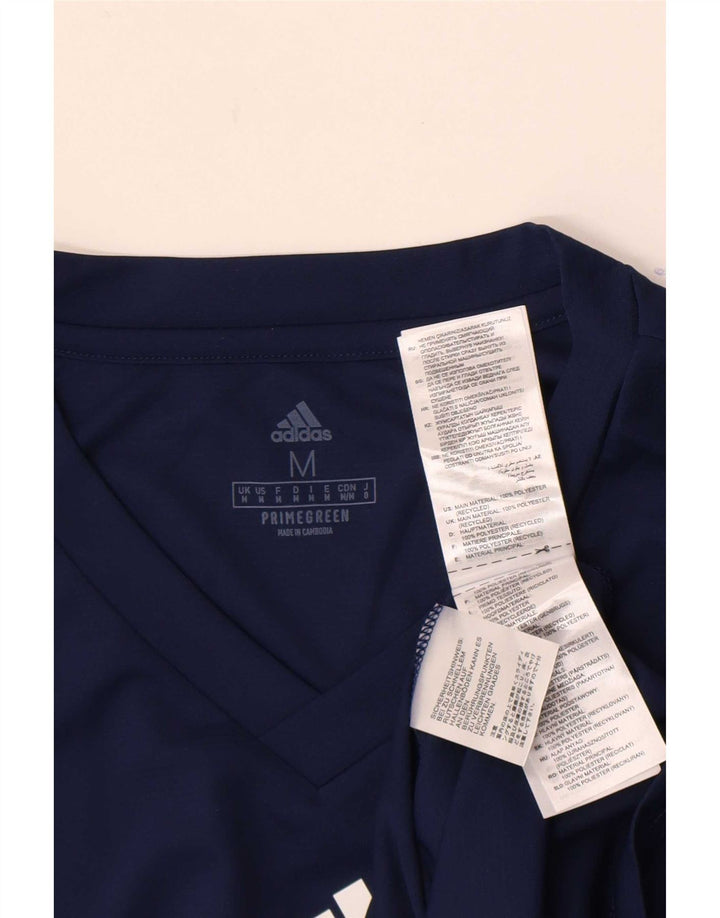 Adidas Γυναικείο Aeroready τοπ μακρυμάνικο UK 12 Medium Navy Blue Polyester