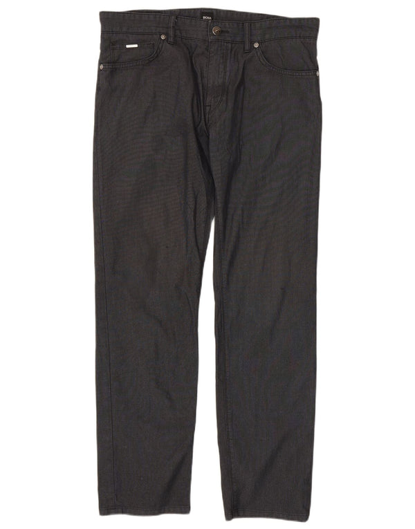 Ανδρικό ίσιο casual παντελόνι Hugo Boss W32 L30 Γκρι βαμβακερό