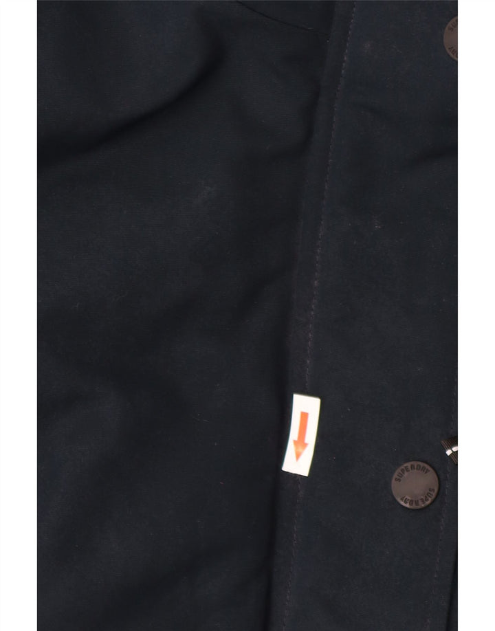 Superdry γυναικείο μπουφάν με κουκούλα UK 10 Small Navy Blue Polyester