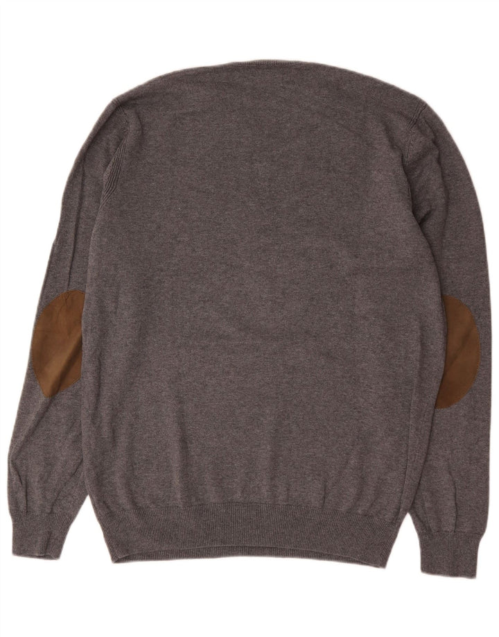 Ανδρικό πουλόβερ Massimo Dutti Crew Neck Jumper XL Γκρι βαμβακερό