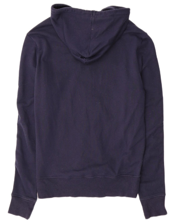 Tommy Hilfiger Mens Graphic Zip Hoodie Sweater Medium Navy Blue Cotton