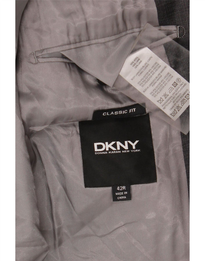 Dkny Ανδρικό τζάκετ Blazer με 2 κουμπιά UK 42 XL γκρι μαλλί