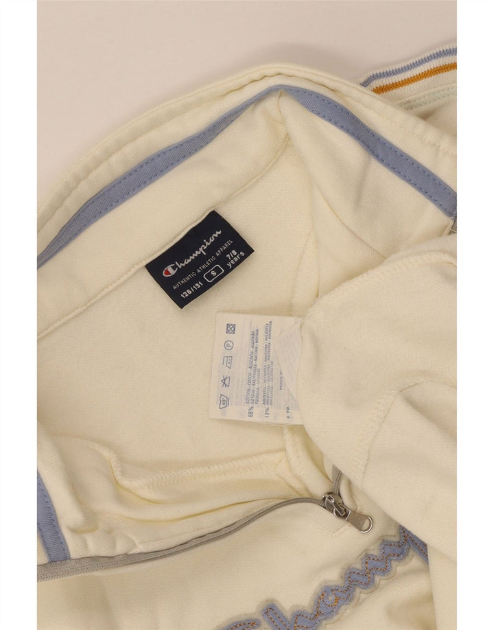 Champion Boys Graphic Sweatshirt Jumper 7-8 ετών Small White Ride