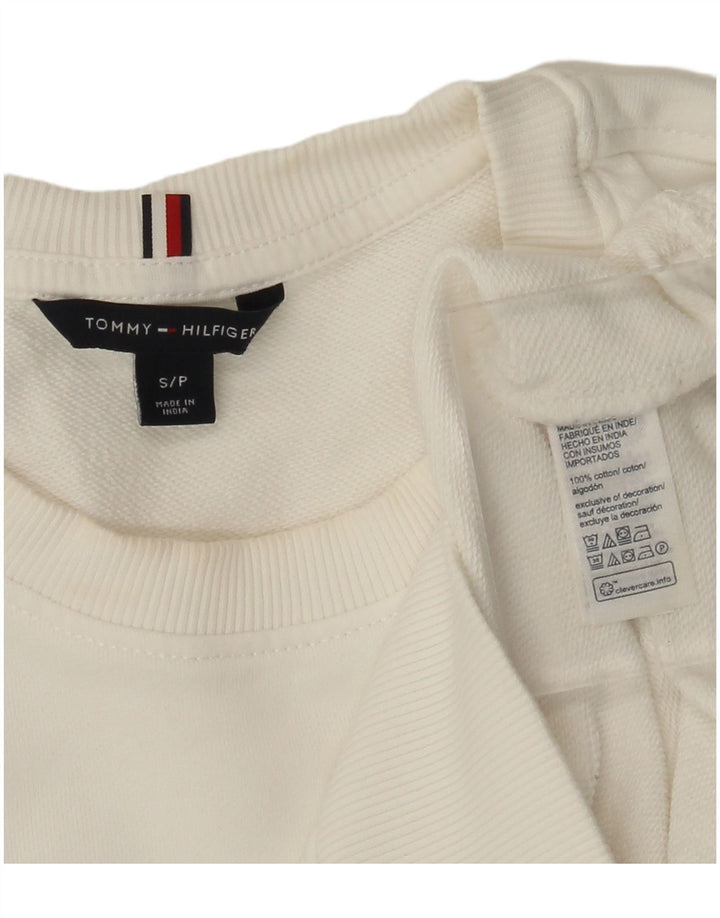 Γραφικό ανδρικό φούτερ Tommy Hilfiger Jumper Μικρό λευκό βαμβακερό