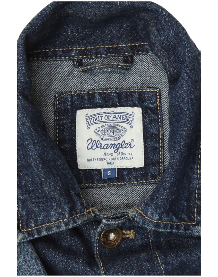 Ανδρικό τζιν μπουφάν Wrangler UK 36 Small Navy Blue Cotton
