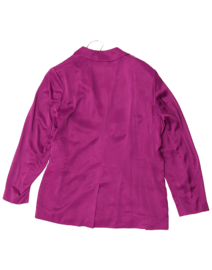 Marks & Spencer Γυναικείο σακάκι 1 κουμπιού blazer UK 16 μεγάλο μωβ βισκόζη