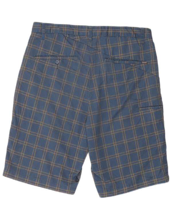 Ανδρικό σορτς Chino Volcom W34 Large Blue Check Polyester