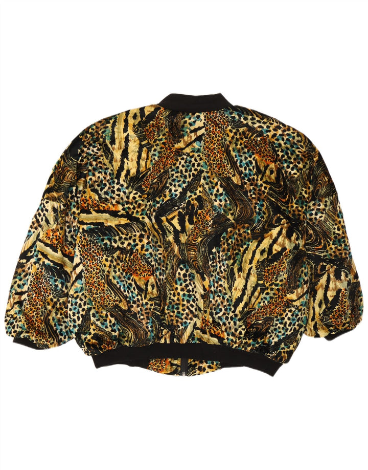 Vintage Γυναικείο Bomber Jacket UK 14 Medium πολύχρωμο Animal print