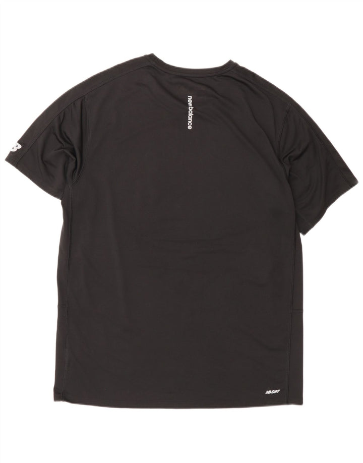 Ανδρικό γραφικό T-Shirt New Balance Top Medium Μαύρο