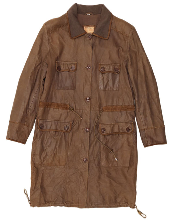 Conbipel Γυναικείο Δερμάτινο Παλτό IT 46 Large Khaki