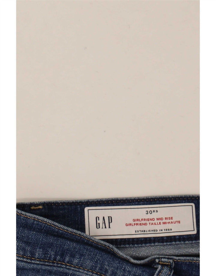 Gap Womens Girlfriend Distressed Ψηλόμεσο Ψηλό Τζιν W30 L27 Μπλε