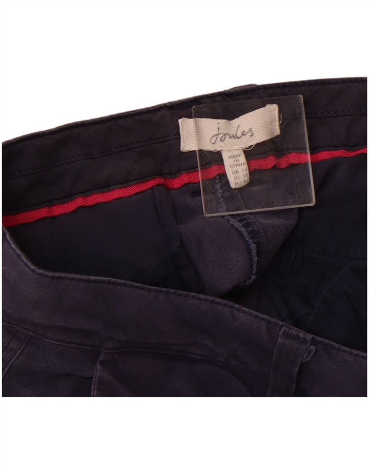 JOULES Γυναικείο παντελόνι Chino Crop UK 14 Medium W34 L24 Navy Blue Cotton