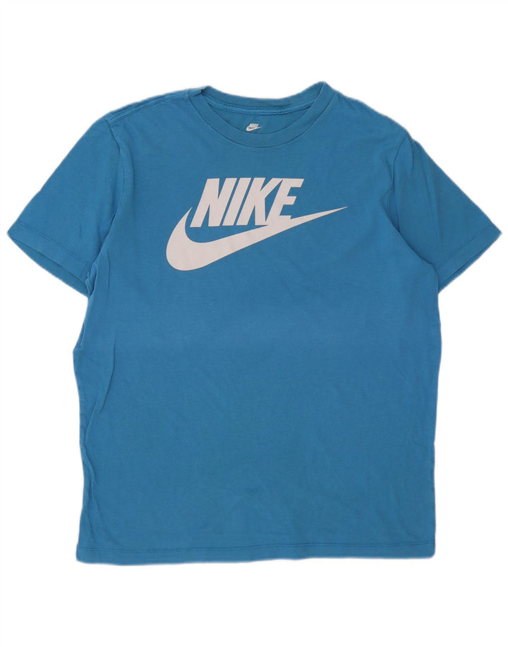 Ανδρικό γραφικό μπλουζάκι Nike με μεσαίο μπλε χρώμα